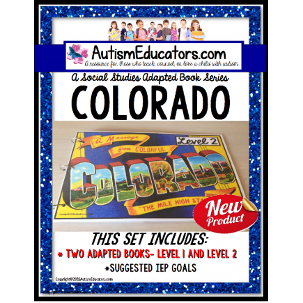 COLORADO State Symbols ADAPTED BOOK for Special Education and Autism